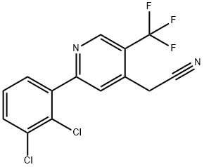 2-(2,3-Dichlorophenyl)-5-(trifluoromethyl)pyridine-4-acetonitrile Structure