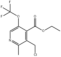 Ethyl 3-(chloromethyl)-2-methyl-5-(trifluoromethoxy)pyridine-4-carboxylate Structure