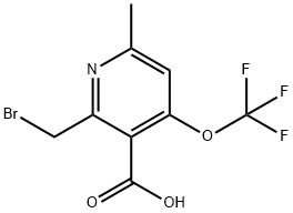 2-(Bromomethyl)-6-methyl-4-(trifluoromethoxy)pyridine-3-carboxylic acid 구조식 이미지