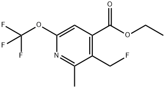 Ethyl 3-(fluoromethyl)-2-methyl-6-(trifluoromethoxy)pyridine-4-carboxylate Structure