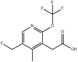 5-(Fluoromethyl)-4-methyl-2-(trifluoromethoxy)pyridine-3-acetic acid Structure