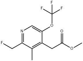 Methyl 2-(fluoromethyl)-3-methyl-5-(trifluoromethoxy)pyridine-4-acetate Structure