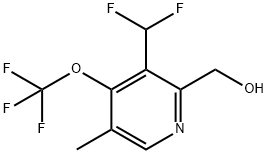 3-(Difluoromethyl)-5-methyl-4-(trifluoromethoxy)pyridine-2-methanol Structure