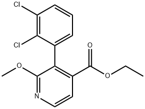 Ethyl 3-(2,3-dichlorophenyl)-2-methoxyisonicotinate Structure