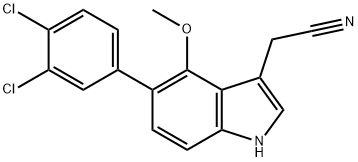 5-(3,4-Dichlorophenyl)-4-methoxyindole-3-acetonitrile Structure