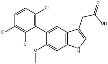 6-Methoxy-5-(2,3,6-trichlorophenyl)indole-3-acetic acid Structure