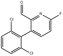 3-(2,6-Dichlorophenyl)-6-fluoropicolinaldehyde Structure