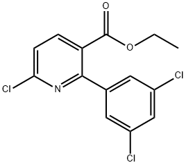 Ethyl 6-chloro-2-(3,5-dichlorophenyl)nicotinate Structure