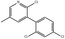 2-Chloro-3-(2,4-dichlorophenyl)-5-methylpyridine Structure