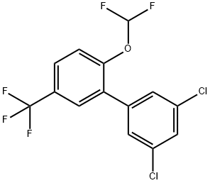 2'-Difluoromethoxy-3,5-dichloro-5'-trifluoromethyl-biphenyl Structure