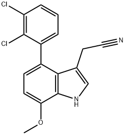 4-(2,3-Dichlorophenyl)-7-methoxyindole-3-acetonitrile Structure