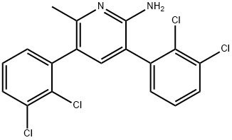 2-Amino-3,5-bis(2,3-dichlorophenyl)-6-methylpyridine Structure