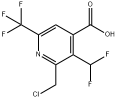 2-(Chloromethyl)-3-(difluoromethyl)-6-(trifluoromethyl)pyridine-4-carboxylic acid Structure