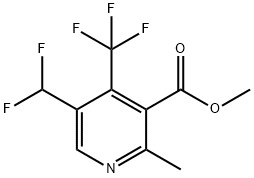 Methyl 5-(difluoromethyl)-2-methyl-4-(trifluoromethyl)pyridine-3-carboxylate Structure