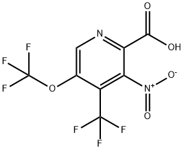 3-Nitro-5-(trifluoromethoxy)-4-(trifluoromethyl)pyridine-2-carboxylic acid Structure