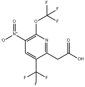 3-Nitro-2-(trifluoromethoxy)-5-(trifluoromethyl)pyridine-6-acetic acid Structure