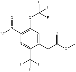 Methyl 2-nitro-3-(trifluoromethoxy)-6-(trifluoromethyl)pyridine-5-acetate Structure