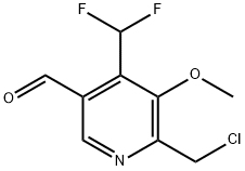 2-(Chloromethyl)-4-(difluoromethyl)-3-methoxypyridine-5-carboxaldehyde Structure