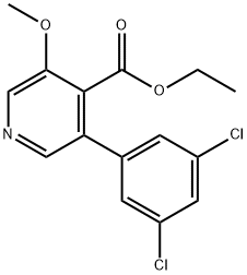 Ethyl 3-(3,5-dichlorophenyl)-5-methoxyisonicotinate Structure