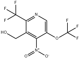 4-Nitro-5-(trifluoromethoxy)-2-(trifluoromethyl)pyridine-3-methanol Structure