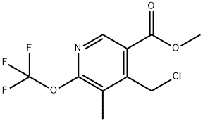 Methyl 4-(chloromethyl)-3-methyl-2-(trifluoromethoxy)pyridine-5-carboxylate Structure