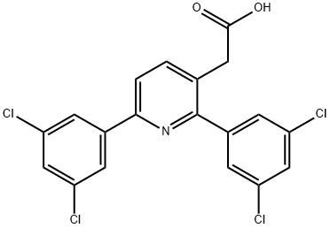 2,6-Bis(3,5-dichlorophenyl)pyridine-3-acetic acid Structure