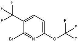 2-Bromo-6-(trifluoromethoxy)-3-(trifluoromethyl)pyridine Structure