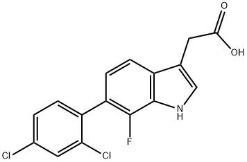 6-(2,4-Dichlorophenyl)-7-fluoroindole-3-acetic acid Structure