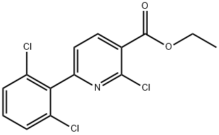 Ethyl 2-chloro-6-(2,6-dichlorophenyl)nicotinate Structure