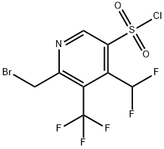 2-(Bromomethyl)-4-(difluoromethyl)-3-(trifluoromethyl)pyridine-5-sulfonyl chloride Structure