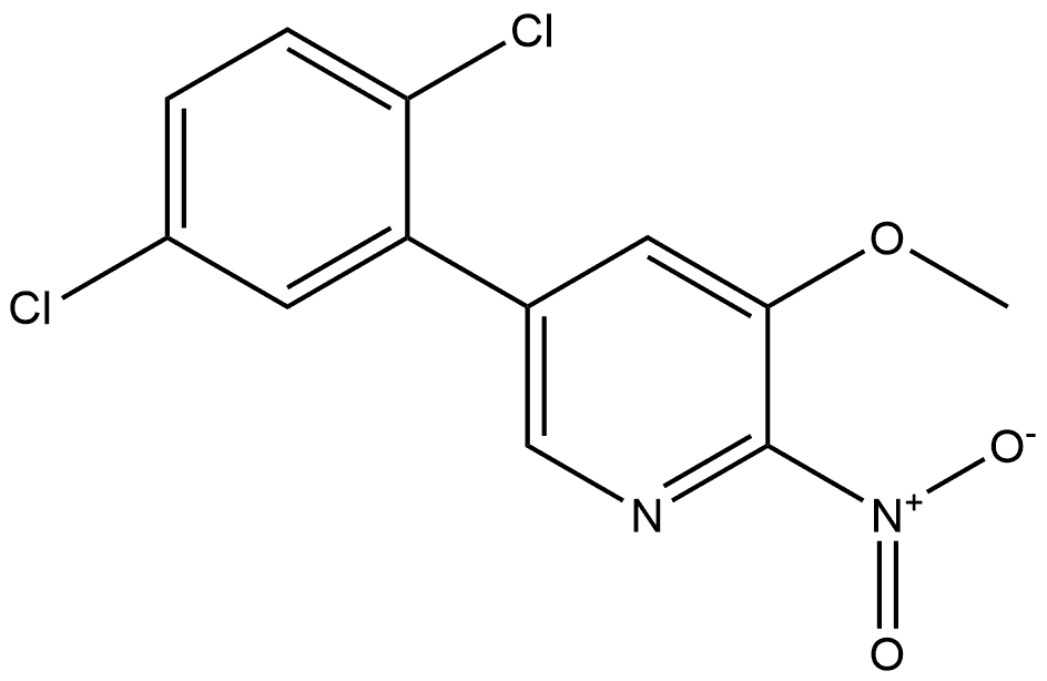 5-(2,5-dichlorophenyl)-3-methoxy-2-nitropyridine Structure