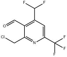 2-(Chloromethyl)-4-(difluoromethyl)-6-(trifluoromethyl)pyridine-3-carboxaldehyde Structure