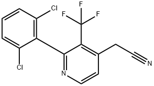 2-(2,6-Dichlorophenyl)-3-(trifluoromethyl)pyridine-4-acetonitrile Structure