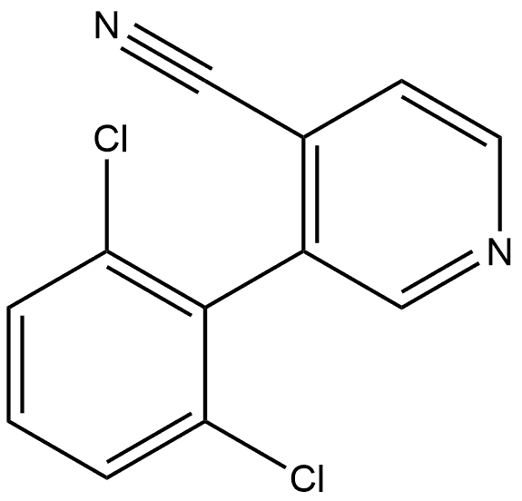 3-(2,6-Dichlorophenyl)-4-pyridinecarbonitrile Structure