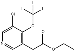 Ethyl 3-chloro-4-(trifluoromethoxy)pyridine-5-acetate Structure