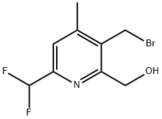 3-(Bromomethyl)-6-(difluoromethyl)-4-methylpyridine-2-methanol 구조식 이미지