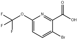 3-Bromo-6-(trifluoromethoxy)pyridine-2-carboxylic acid Structure