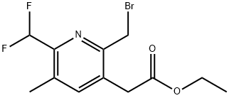 Ethyl 2-(bromomethyl)-6-(difluoromethyl)-5-methylpyridine-3-acetate Structure