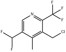 3-(Chloromethyl)-5-(difluoromethyl)-4-methyl-2-(trifluoromethyl)pyridine Structure