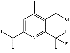 3-(Chloromethyl)-6-(difluoromethyl)-4-methyl-2-(trifluoromethyl)pyridine Structure