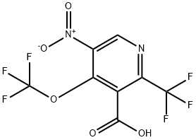 5-Nitro-4-(trifluoromethoxy)-2-(trifluoromethyl)pyridine-3-carboxylic acid Structure