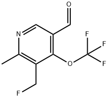 3-(Fluoromethyl)-2-methyl-4-(trifluoromethoxy)pyridine-5-carboxaldehyde Structure