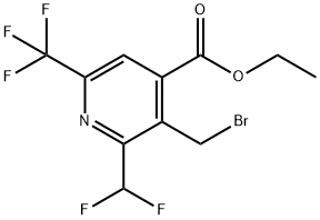 Ethyl 3-(bromomethyl)-2-(difluoromethyl)-6-(trifluoromethyl)pyridine-4-carboxylate Structure