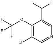 3-Chloro-5-(difluoromethyl)-4-(trifluoromethoxy)pyridine Structure