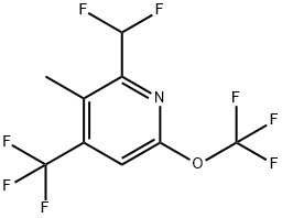 2-(Difluoromethyl)-3-methyl-6-(trifluoromethoxy)-4-(trifluoromethyl)pyridine Structure