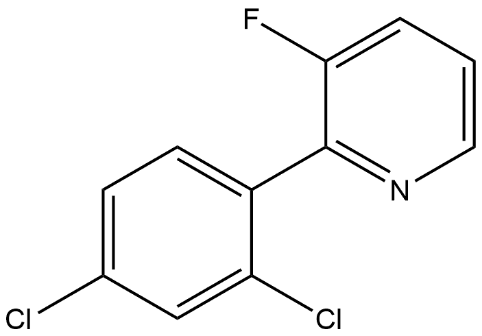 2-(2,4-Dichlorophenyl)-3-fluoropyridine Structure