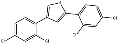 2,4-Bis(2,4-dichlorophenyl)thiophene Structure