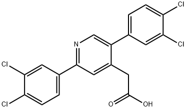 2,5-Bis(3,4-dichlorophenyl)pyridine-4-acetic acid Structure