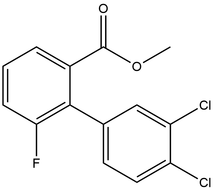 Methyl 3',4'-dichloro-6-fluoro[1,1'-biphenyl]-2-carboxylate Structure