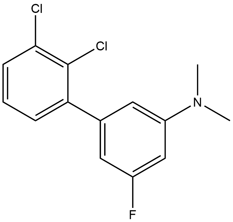 2',3'-Dichloro-5-fluoro-N,N-dimethyl[1,1'-biphenyl]-3-amine Structure